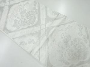 アンティーク　格天井に花模様織り出し袋帯（材料）